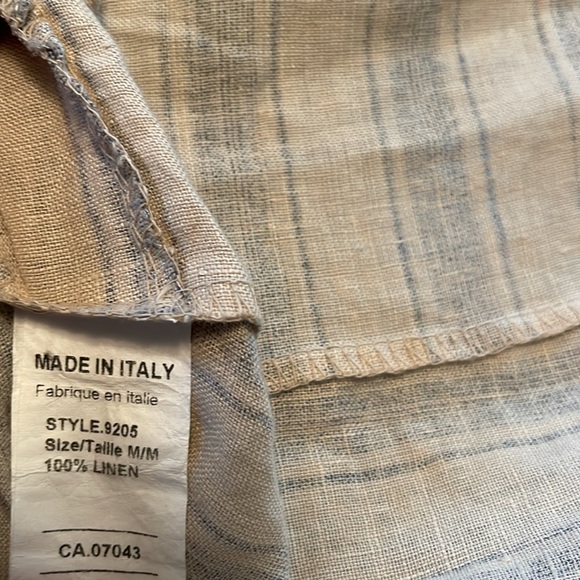 Luisa Rocco, M, linen, deep v front & back, adjust bodice back gather, boho, EUC - Picture 7 of 11